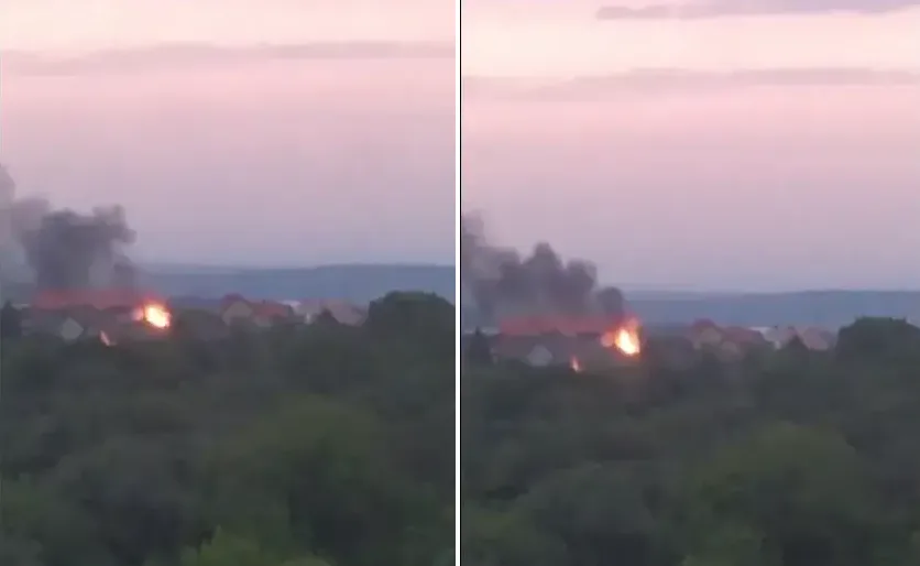 В Ясиноватой “бавовна”-time: после взрывов на месте прилета начался пожар. Видео