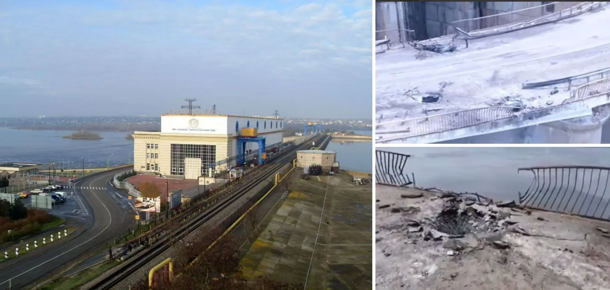 Новая Каховка. Появилось видео последствий удара по мосту. Трупы кацапов везде. Мост не пригоден к передвижению. Видео 18+