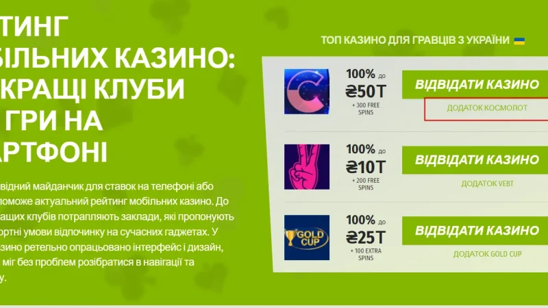 Мобильные казино Украины – особенности, преимущества – From-UA: Новини України