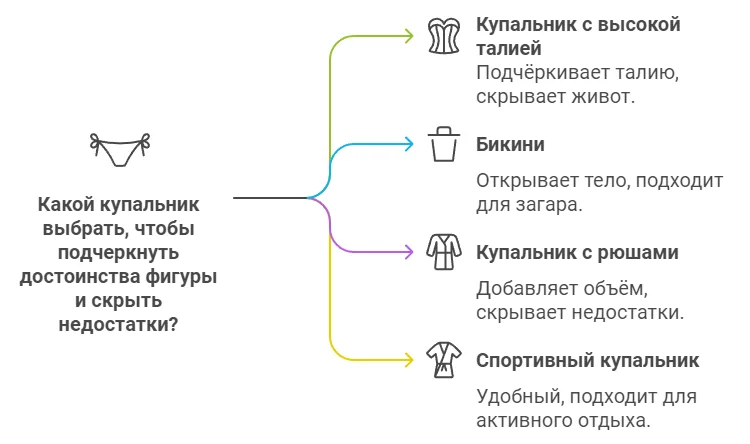 Какой купальник выбрать, чтобы подчеркнуть достоинства фигуры и скрыть недостатки?