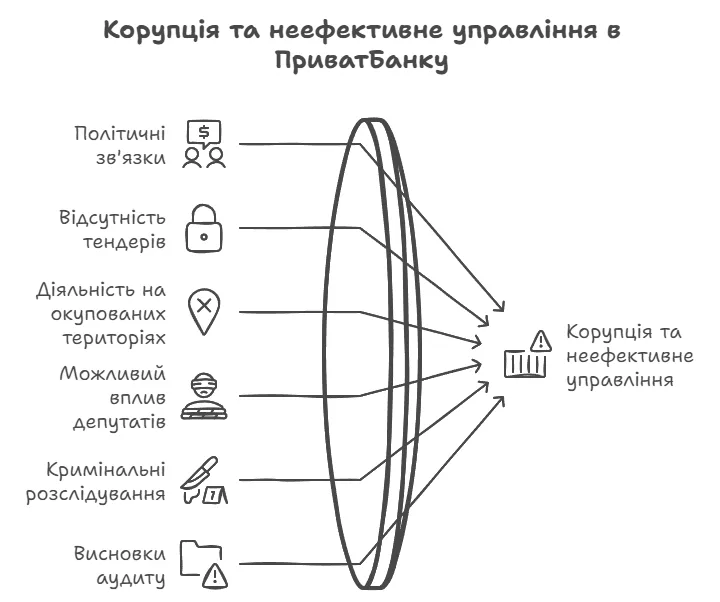 Корупція та неефективне управління в ПриватБанку