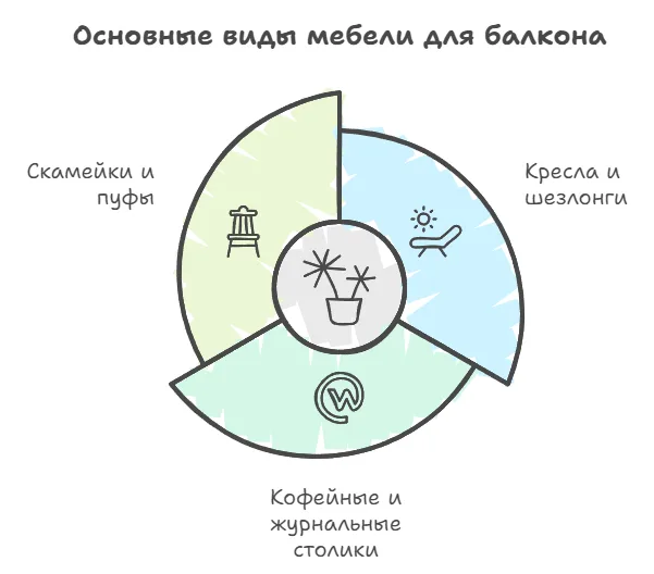 Основные виды мебели для балкона