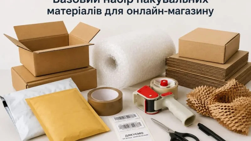 Базовий набір пакувальних матеріалів для онлайн-магазину – From-UA: Новини України
