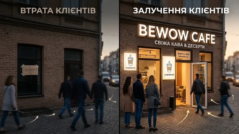 Скільки клієнтів губиться щодня без вивіски: реальні втрати бізнесу – From-UA: Новини України
